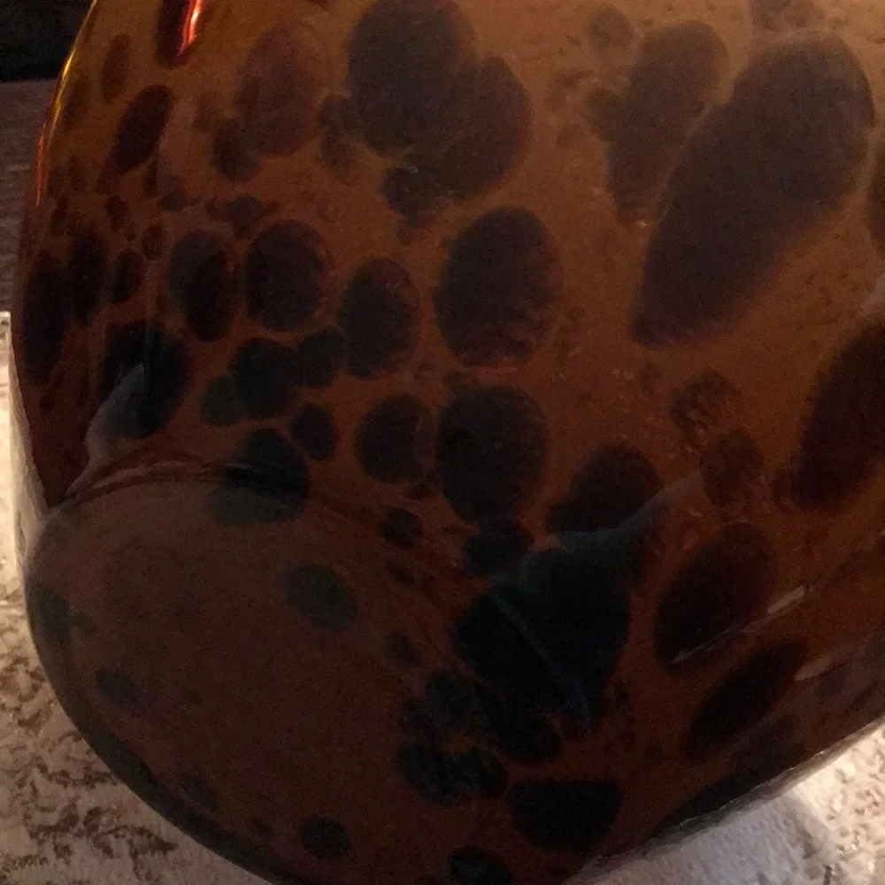 Tortoise MAESTRI VETRAI Handblown Glass Vase